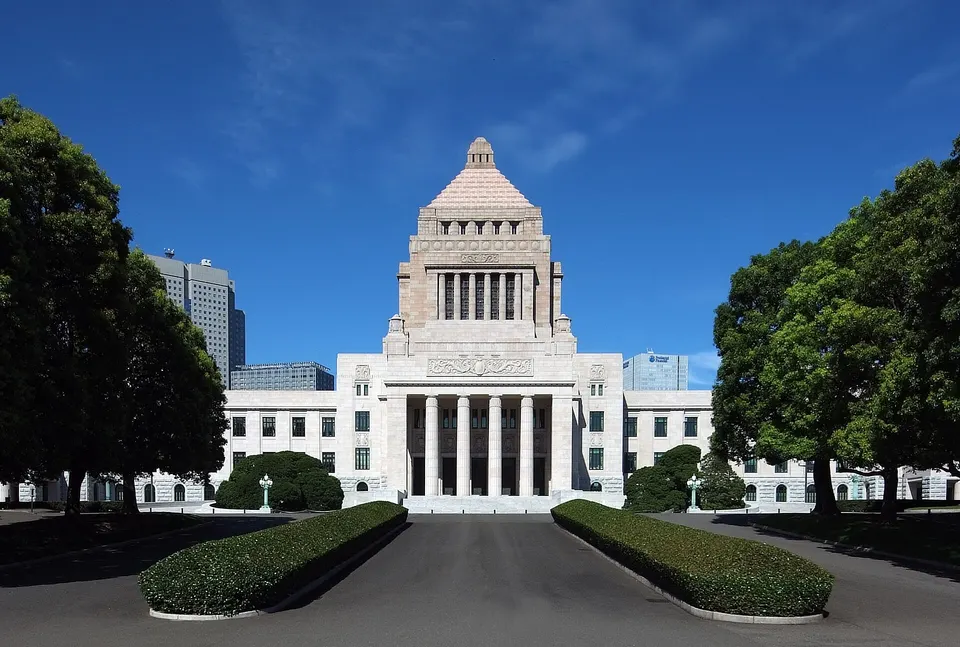 Das Nationale Parlamentsgebäude Japans in Tokio
