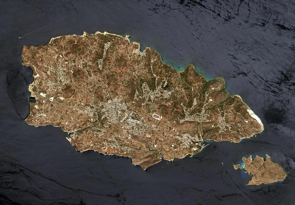 Gozo: This image of Malta, captured by the Copernicus Sentinel-2B satellite is one of the first set of images delivered via Alphasat, which is in