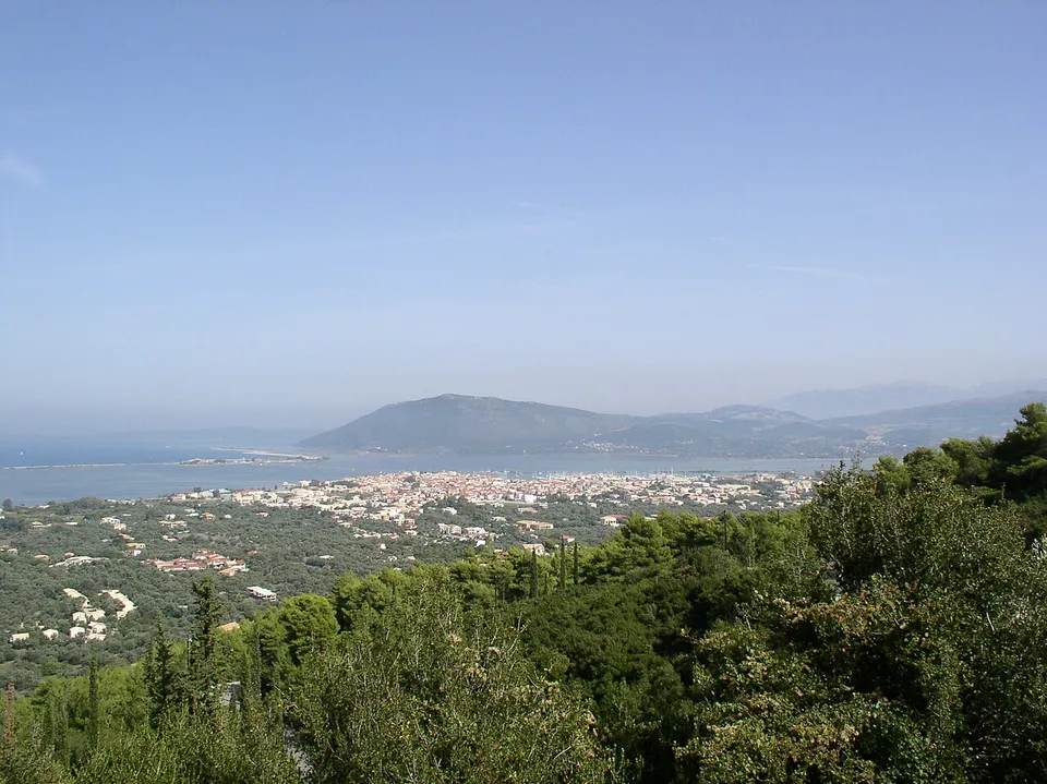 Lefkada: Lefkada town from the hill