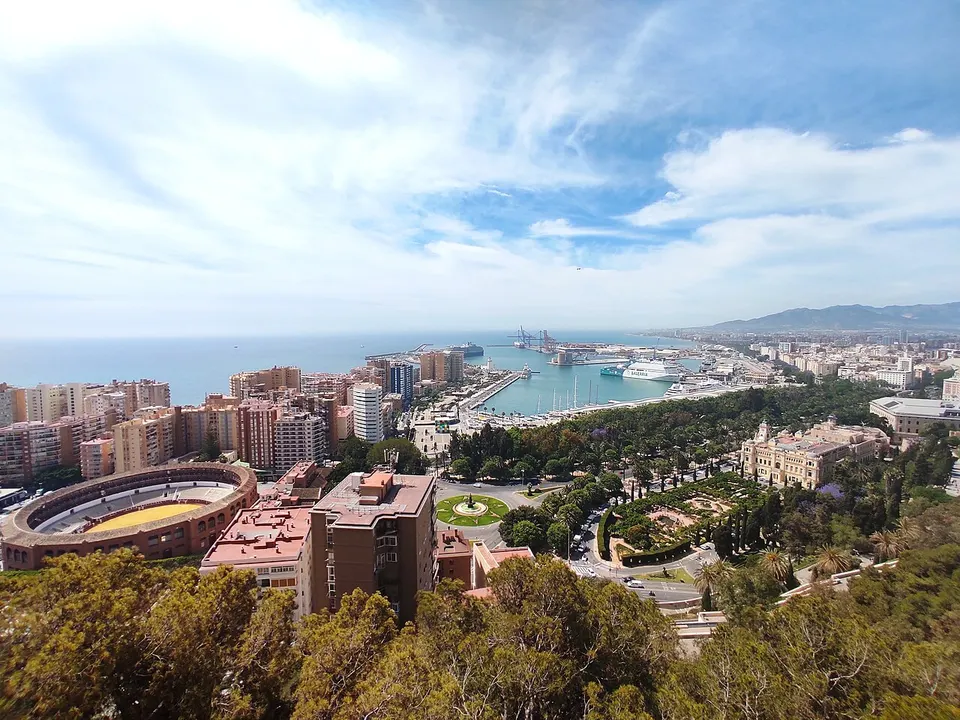 Ansicht von Málaga
