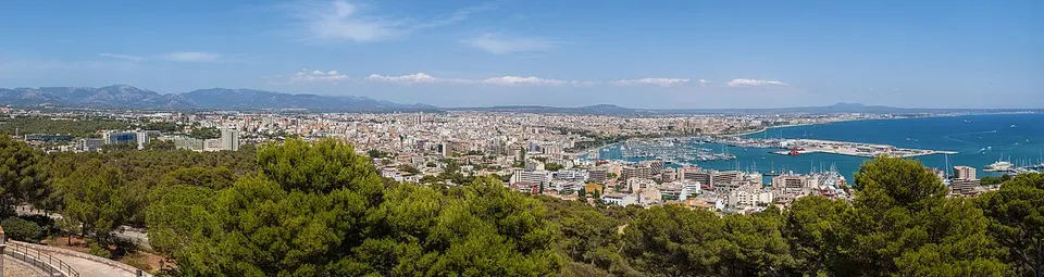 Palma: View from Castell de Bellver on Palma de Mallorca, Spain