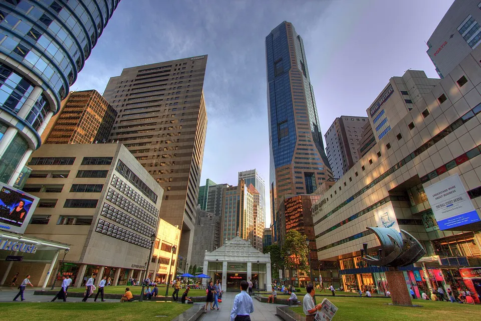 Singapur: Raffles Place, Singapore.